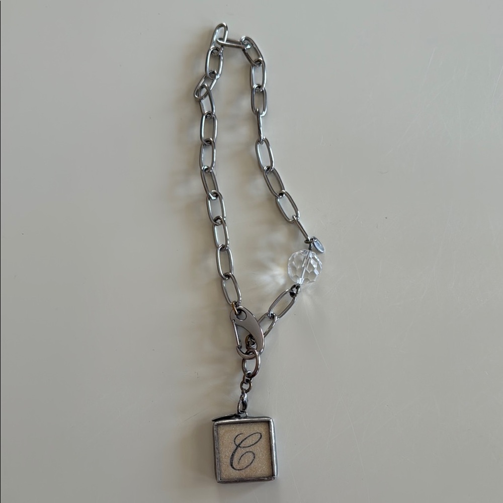 Jewel Kade Silver Initial Necklace